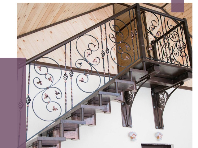 Кованые лестницы в Карпинске от 80090 руб. под ключ