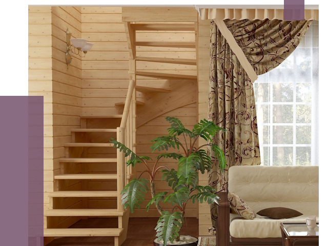 Лестницы для дачи в Карпинске от 76240 руб.  | ПРОЛЁТ-Кпн