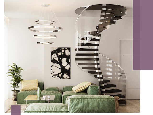 Лестницы для двухуровневой квартиры в Карпинске — изготовление и монтаж