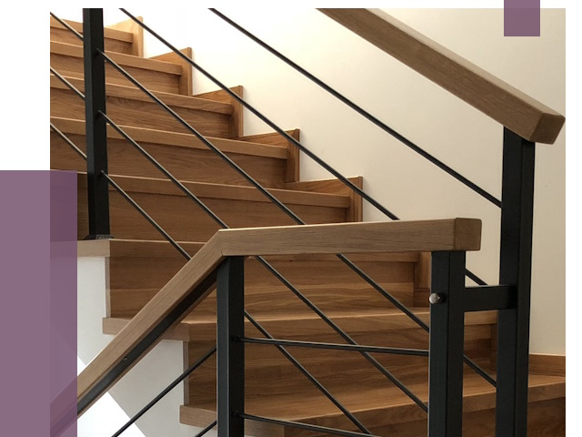 Обшивка металлической лестницы деревом в Карпинске от 4364 руб.