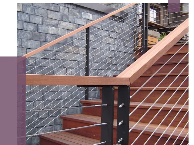 Тросовые перила под ключ в Карпинске от 7804 руб.