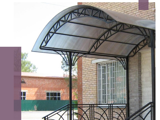 Металлические навесы и козырьки в Карпинске от 12835 руб.