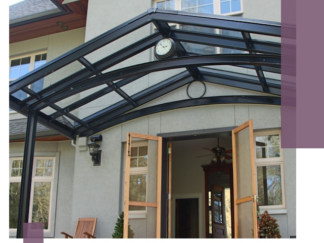 Изготовление и монтаж навесов и козырьков в Карпинске