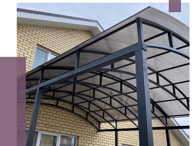 Монтаж козырьков в Карпинске от 11552 руб. | ПРОЛЁТ-Кпн