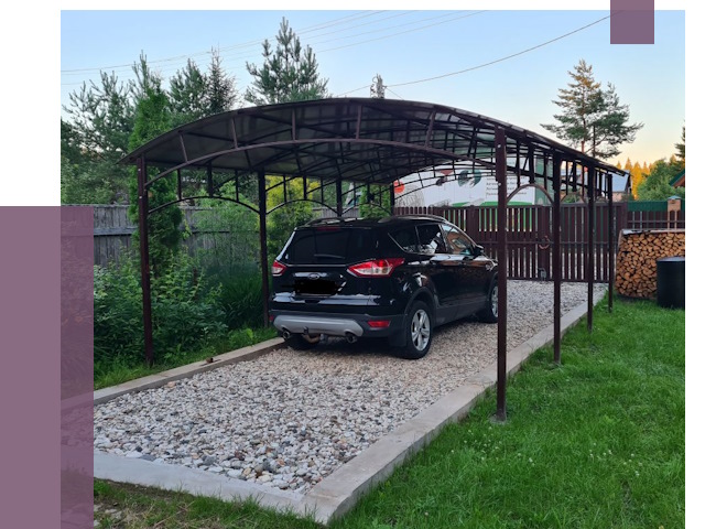 Навесы для автомобиля в Карпинске от 13194 руб.  | ПРОЛЁТ-Кпн