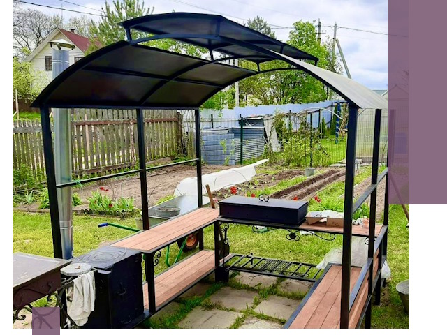 Навесы для барбекю в Карпинске: изготовление, монтаж и демонтаж