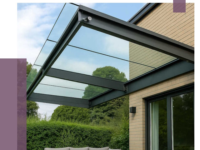 Стеклянные навесы и козырьки в Карпинске от 12322 руб.