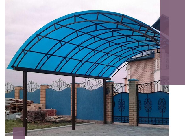Арочные навесы под ключ в Карпинске — изготовление и монтаж