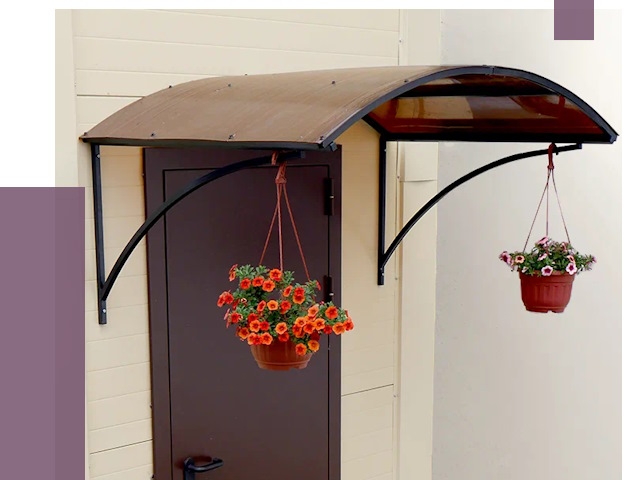 Козырьки над входом в Карпинске от 14889 руб.  | ПРОЛЁТ-Кпн