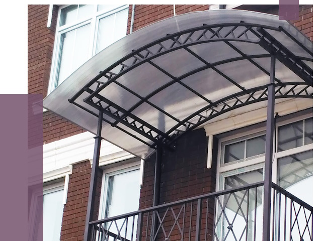 Козырьки над балконом в Карпинске от 8676 руб. | ПРОЛЁТ-Кпн