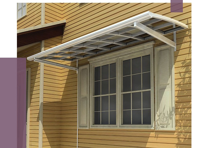 Козырьки над окнами в Карпинске от 7650 руб. — монтаж, покупки | ПРОЛЁТ-Кпн