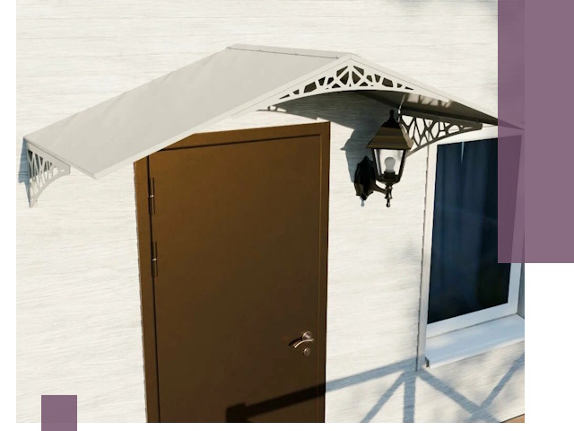 Металлические козырьки на входы и террасы в Карпинске