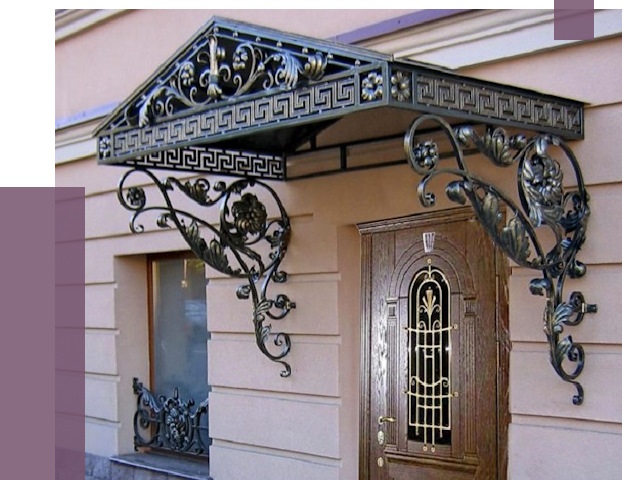 Кованые козырьки в Карпинске под ключ от 12784 руб. — ПРОЛЁТ