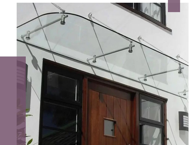 Стеклянные козырьки в Карпинске от 18996 руб. | ПРОЛЁТ-Кпн