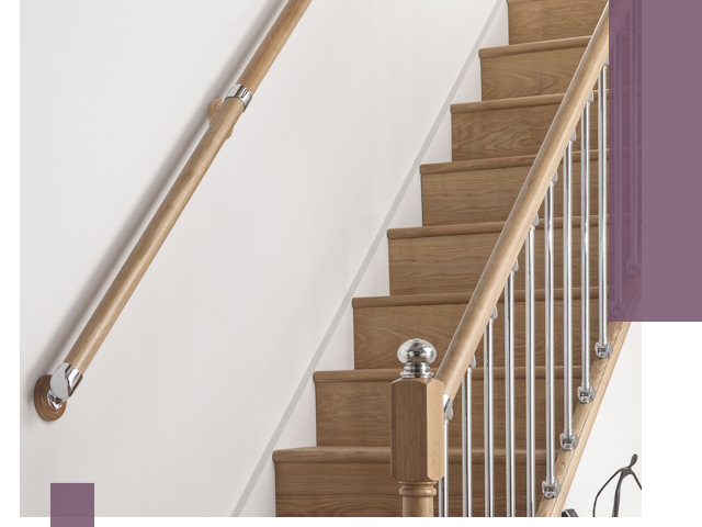 Пристенные поручни из стали и нержавейки под монтаж в Карпинске